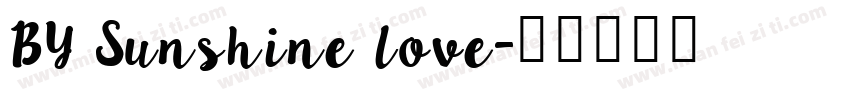 BY Sunshine love字体转换